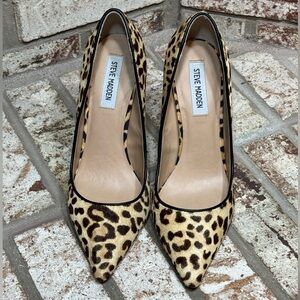 🎉Host Pick🎉 Steve Madden Leopard Print Calf Hair Women's Heels Stiletto Size 9